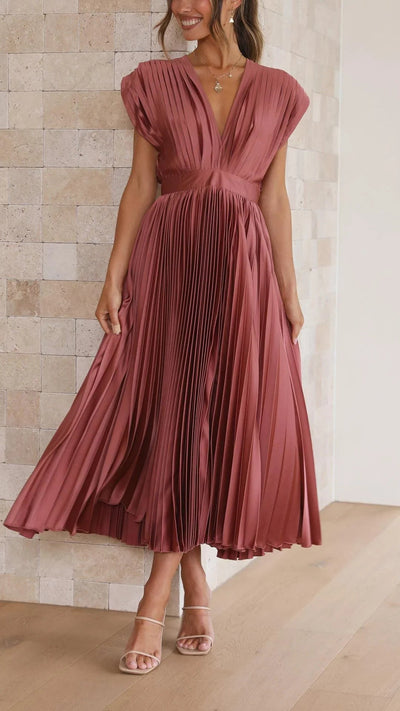 Alexis™ | Robe Longue Femme Plissée.