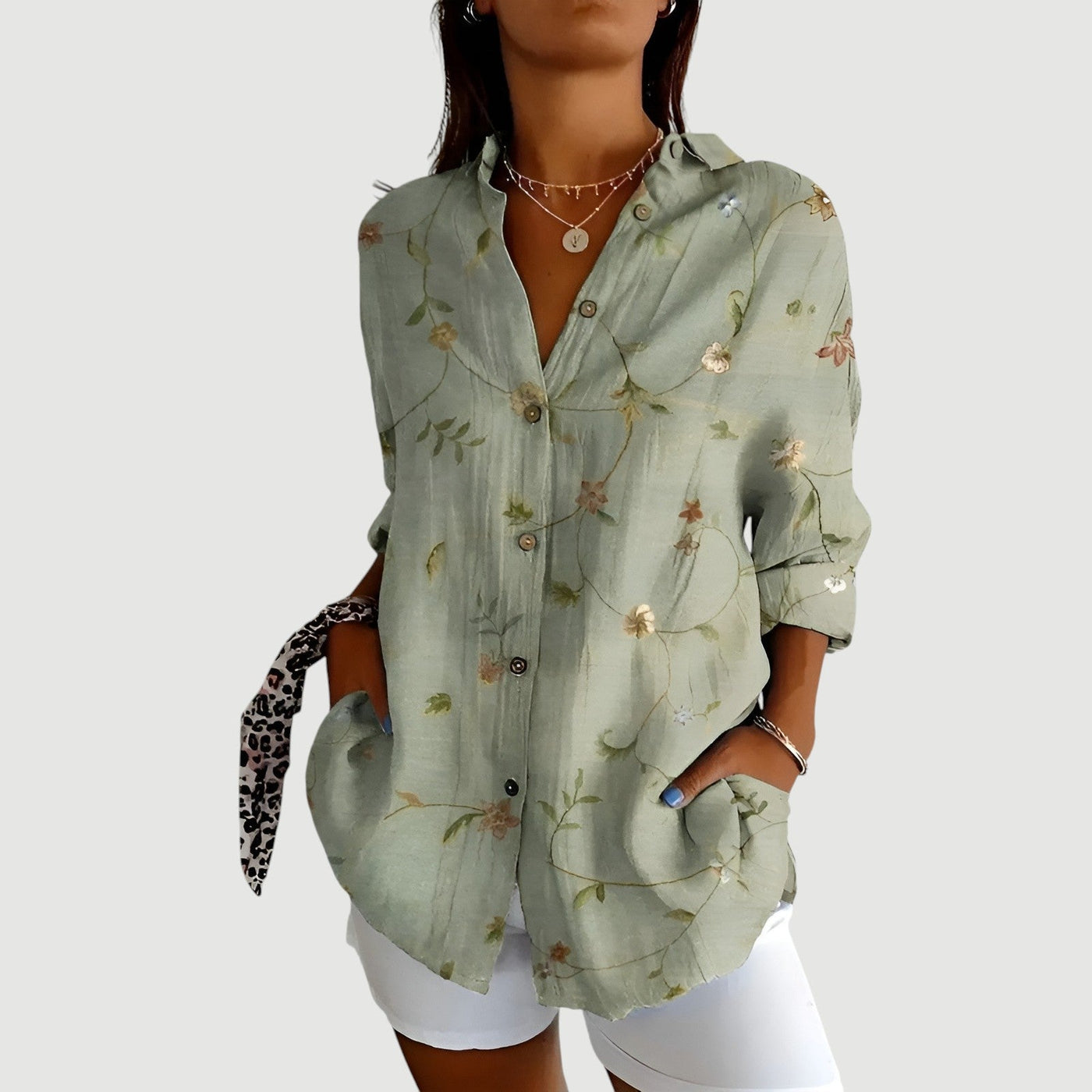 Amelia™ | Blouse à Design Coloré.