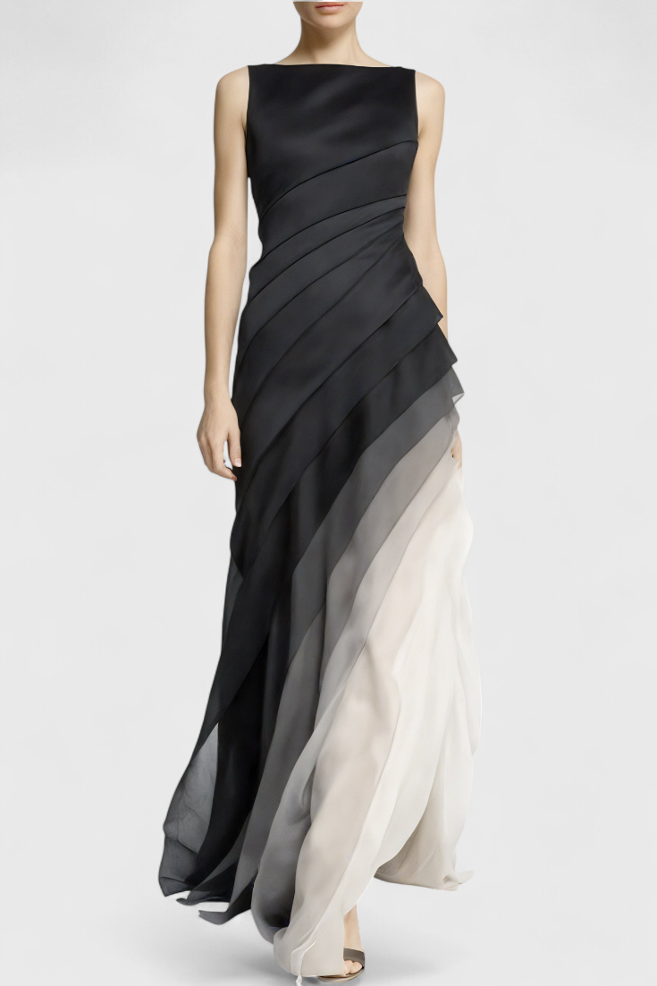 Angela™ | Robe Longue Dégradée Bateau