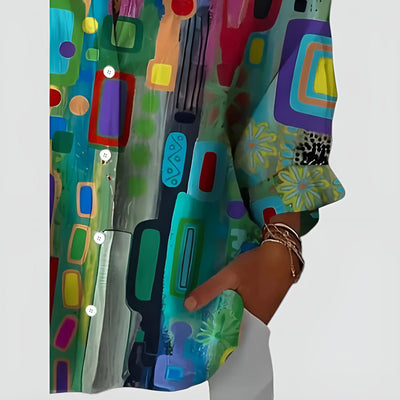 Ava™ | Blouse Femme Motif Géométrique.