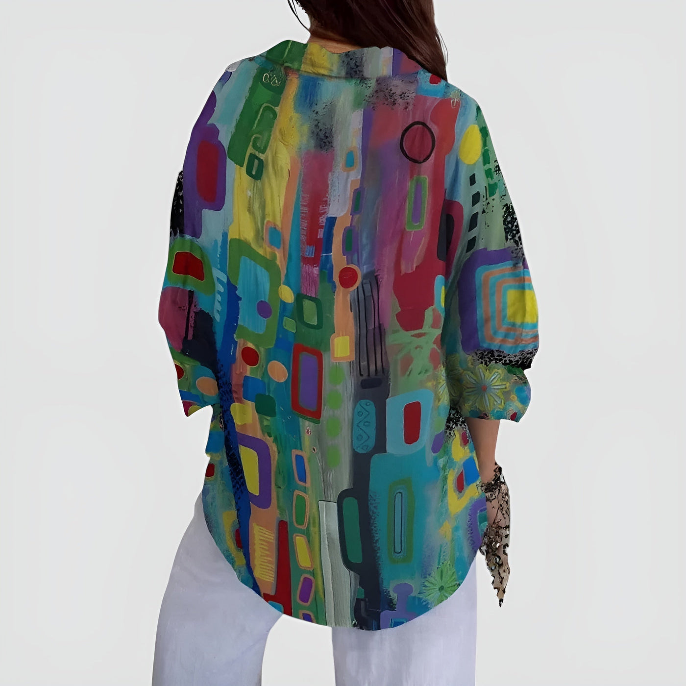 Ava™ | Blouse Femme Motif Géométrique.