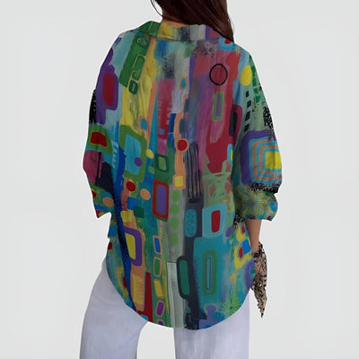 Ava™ | Blouse Femme Motif Géométrique.