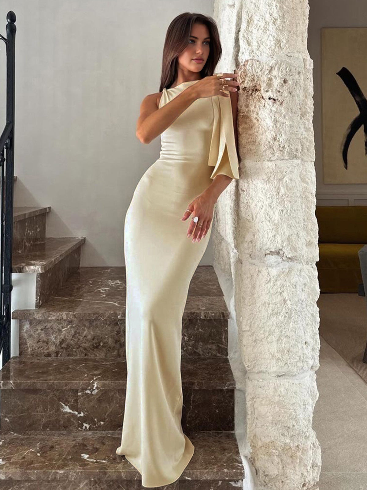 ’Cecily™ | Robe Longue Élégante en Soie