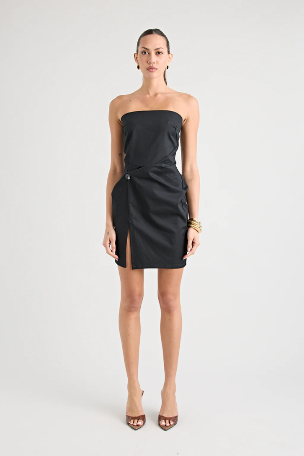 Barbados™ | Robe Twist Sans Bretelles Noire