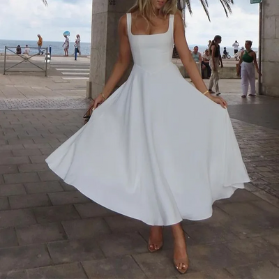 Blanche™ | Robe Midi Blanche