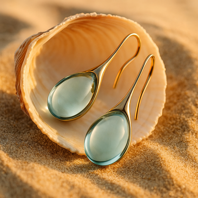 Caelin™ | Boucles D'oreilles Pendantes En Verre