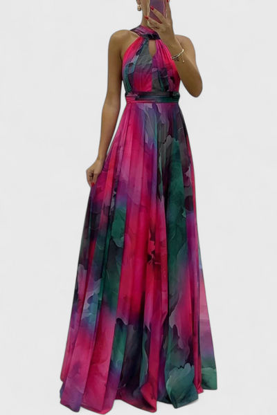 Caprice™ | Robe Maxi en Gaze à Imprimé Floral
