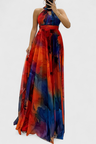 Caprice™ | Robe Maxi en Gaze à Imprimé Floral