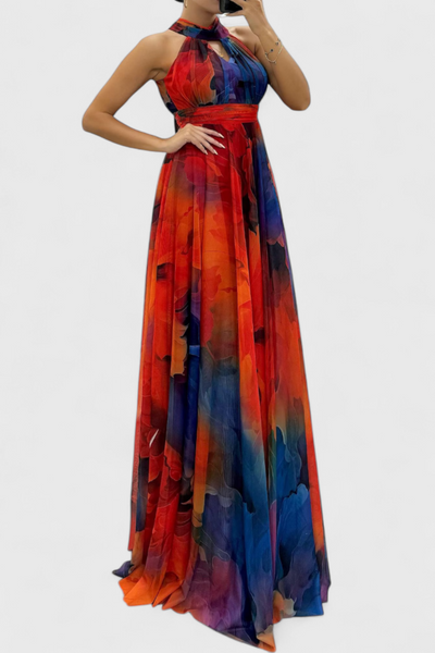 Caprice™ | Robe Maxi en Gaze à Imprimé Floral