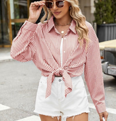 Carla™ | Blouse Rayée Chic