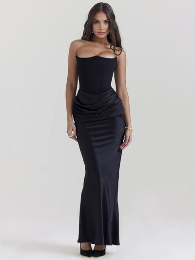 Cassia™ | Robe Longue Été Noire