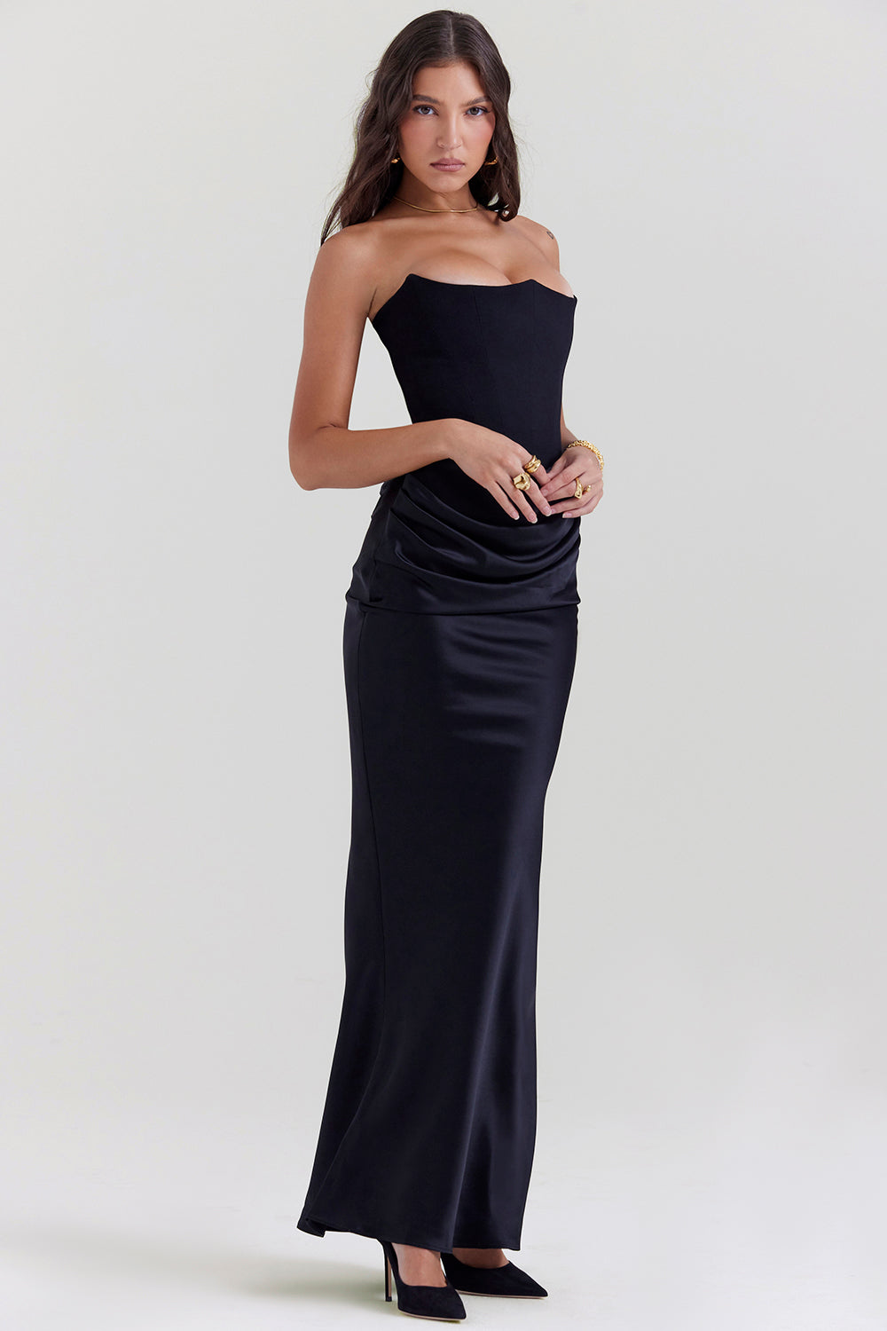 Cassia™ | Robe Longue Été Noire