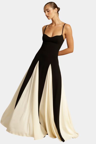 Catalina™ | Robe Longue Maxi Bicolore à Bretelles Fines