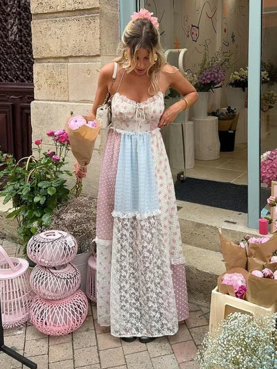 Céleste™ | Robe Longue Patchwork Été Maxi