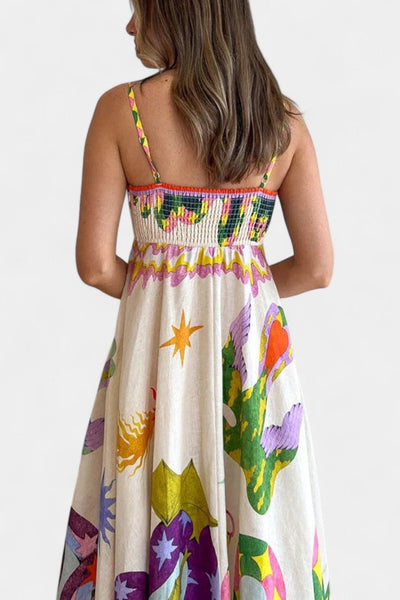 Clara™ | Robe Midi Imprimée en Mélange