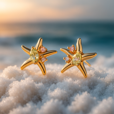 Coralie™ | Boucles D'Oreilles Pendantes Étoile de Mer