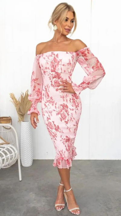 Dahlia™ | Robe Midi Fleurie