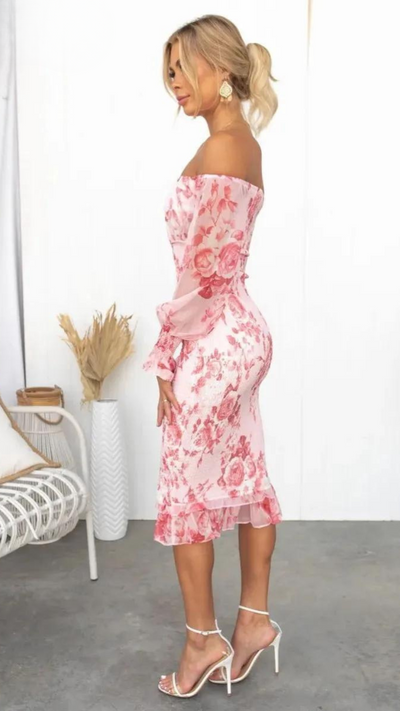 Dahlia™ | Robe Midi Fleurie