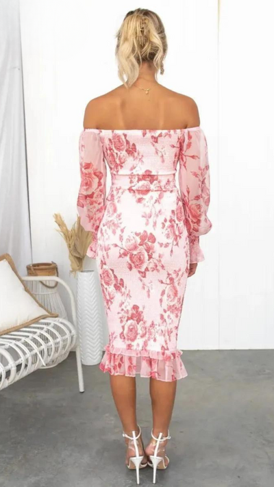 Dahlia™ | Robe Midi Fleurie