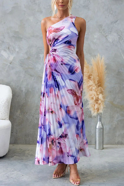 Deja™ | Robe Maxi Plissée à Imprimé Floral