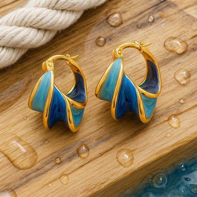 Delaya™ | Boucles D'oreilles Pendantes Éclat Marin