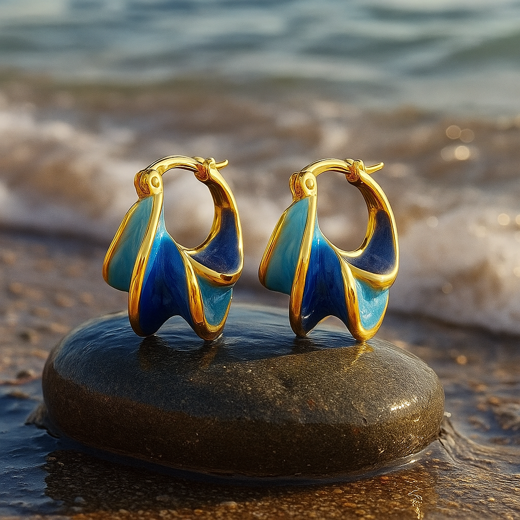 Delaya™ | Boucles D'oreilles Pendantes Éclat Marin