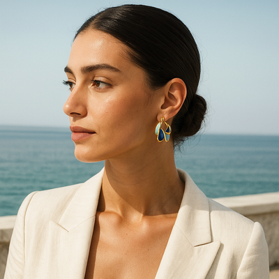 Delaya™ | Boucles D'oreilles Pendantes Éclat Marin