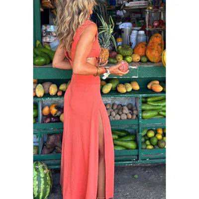 Élina™ | Robe Fendue Confort Stretch