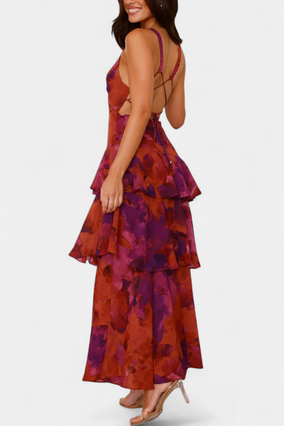 Domenica™ | Robe Longue en Gaze avec Décolleté en V