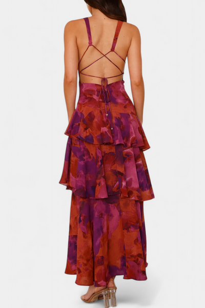 Domenica™ | Robe Longue en Gaze avec Décolleté en V