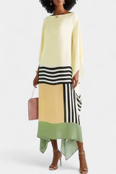 Elenora™ | Caftan Imprimé Géométrique en Mesh