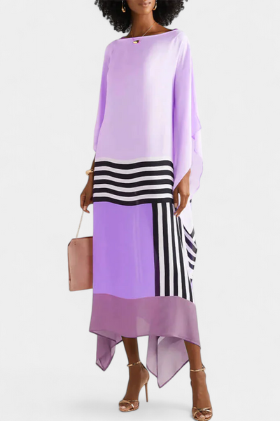 Elenora™ | Caftan Imprimé Géométrique en Mesh