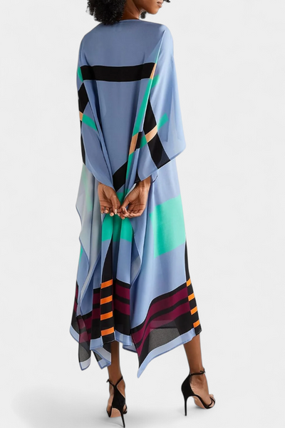 Elenora™ | Caftan Imprimé Géométrique en Mesh