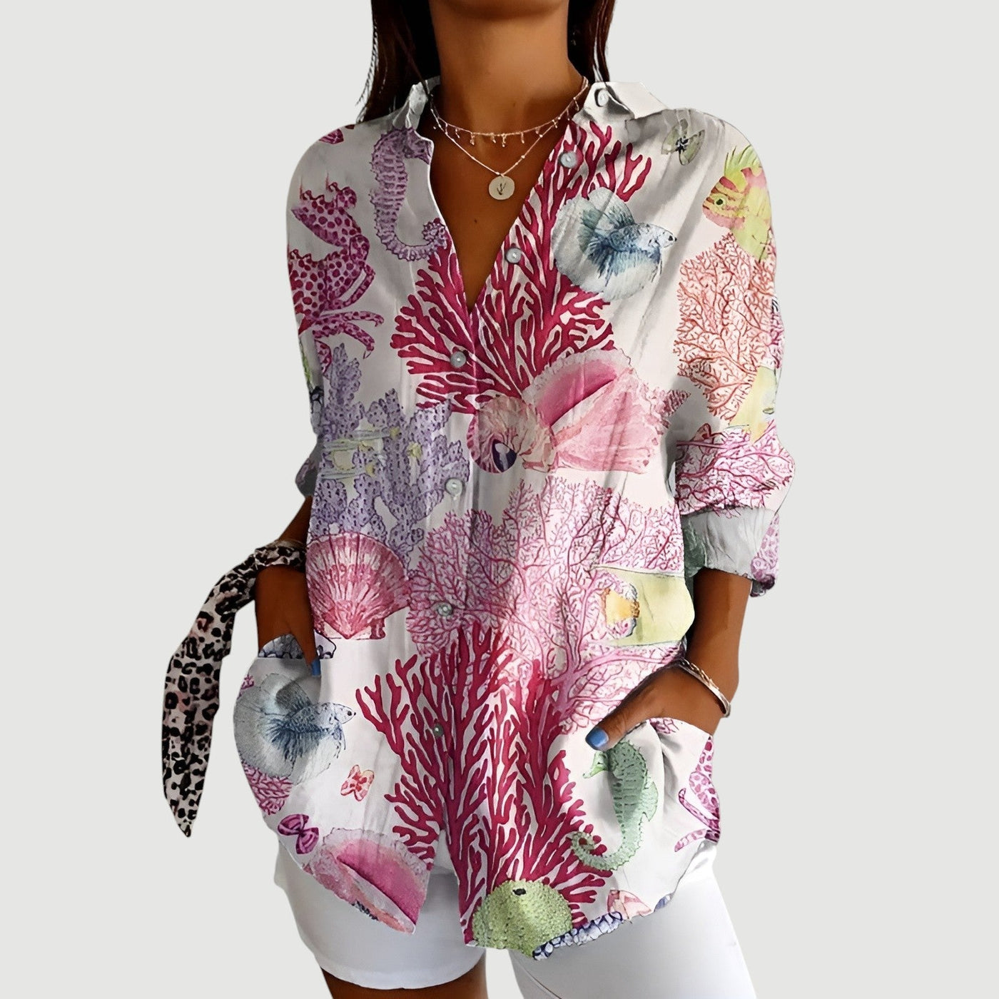 Ella™ | Blouse Femme À Design Géométrique.