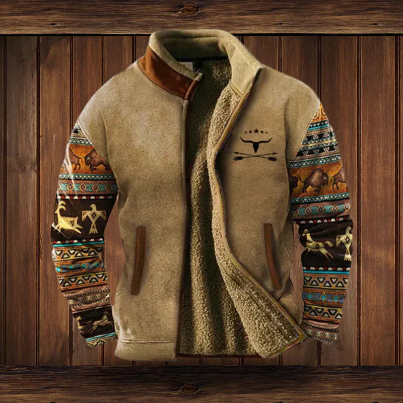 Marron avec imprimé / 5XL