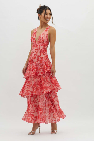 Flora™ | Robe Longue Fleurie Évasée d'Été