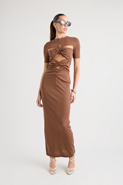 Florence™ | Robe Longue Chocolat