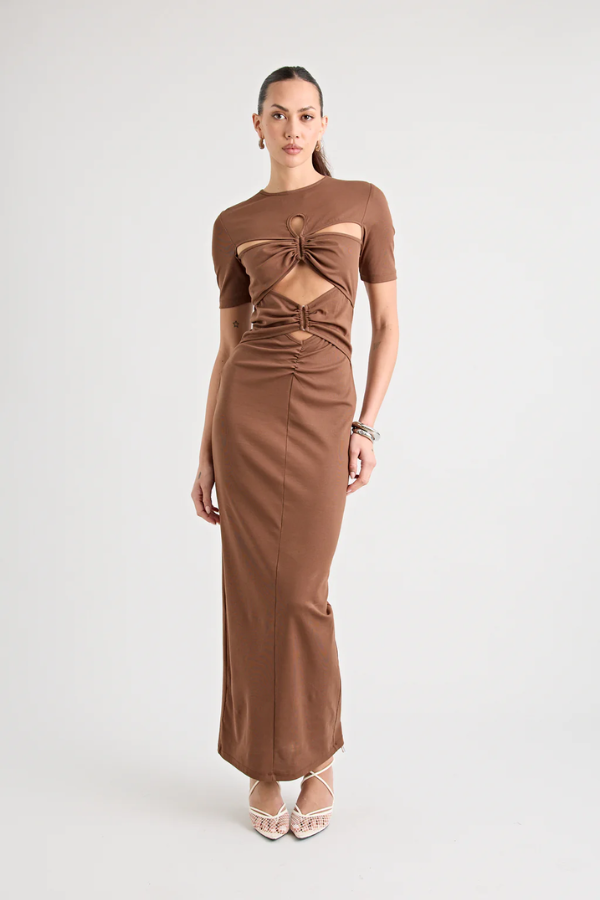 Florence™ | Robe Longue Chocolat