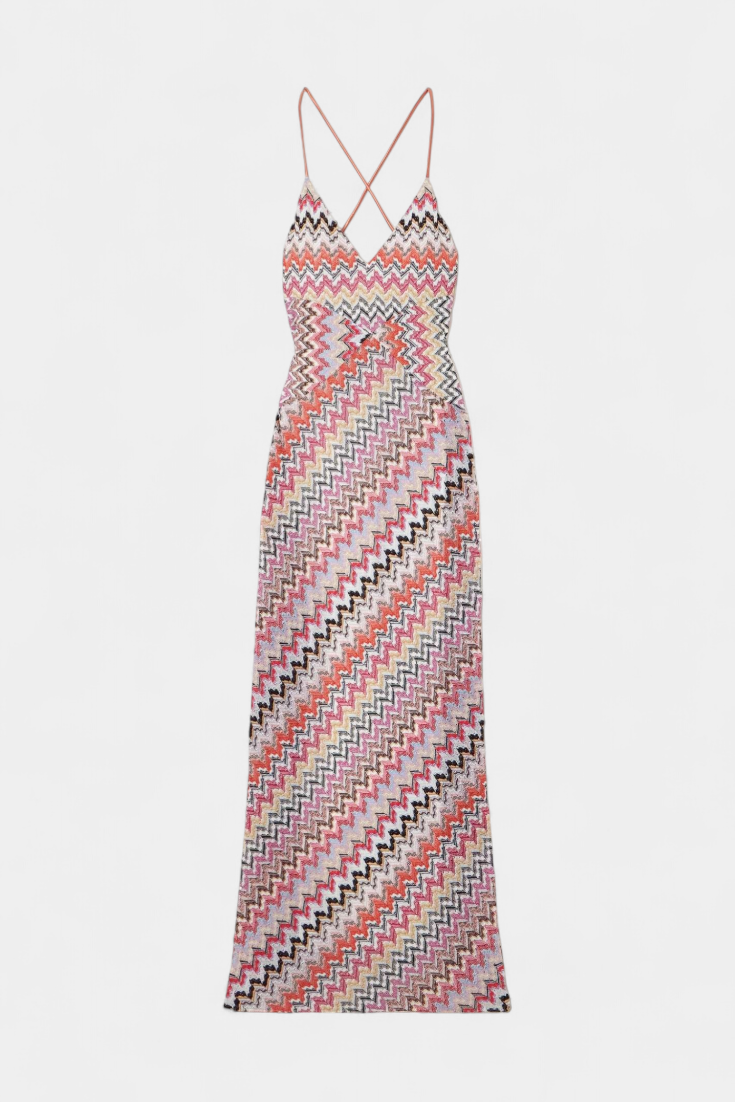 Francia™ | Robe Longue Multicolore à Décolleté Profond