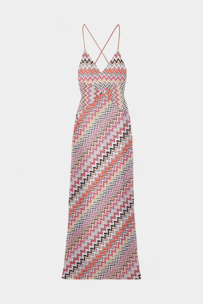 Francia™ | Robe Longue Multicolore à Décolleté Profond