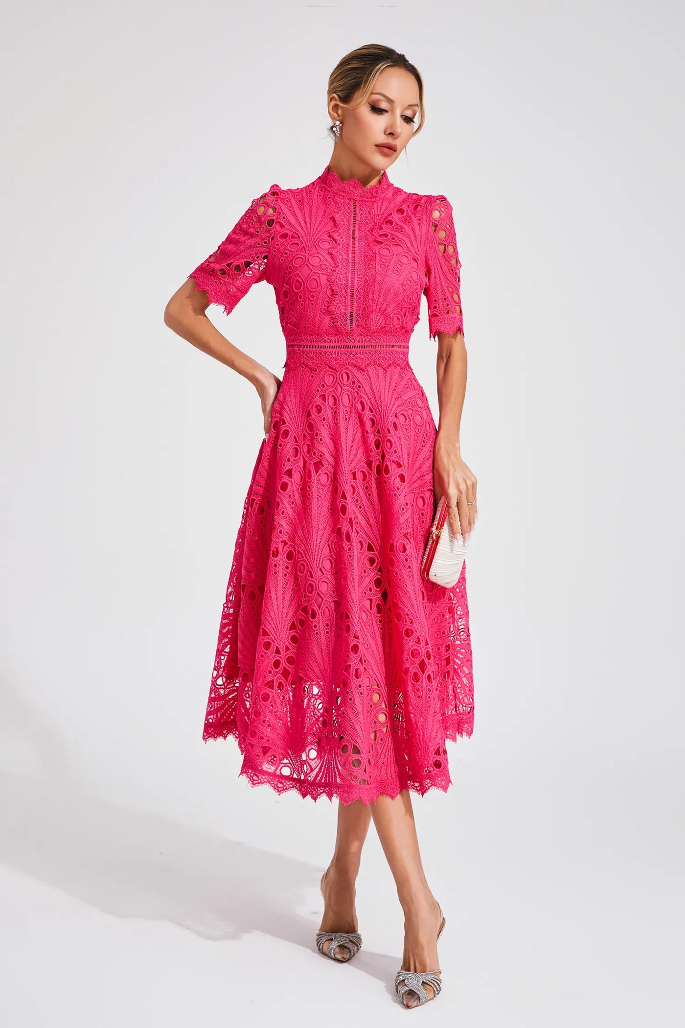 Hallie™ | Robe Midi en Dentelle