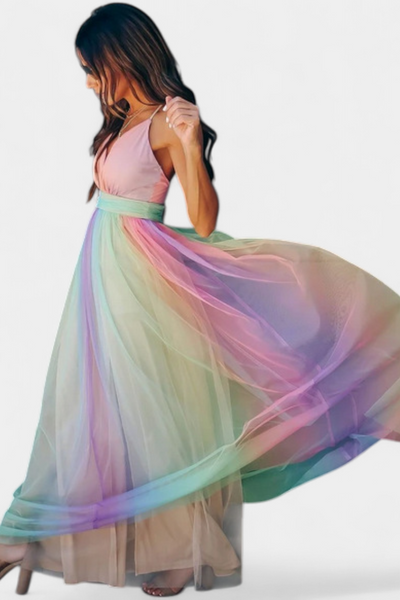 Gretchen™ | Robe Maxi Rayée Multicolore