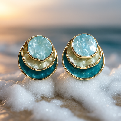 Gwen™ | Boucles D'oreilles Artisanal Peintes À La Main