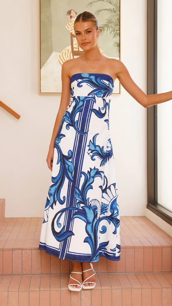 Iris™ | Robe Tube Vintage Imprimée