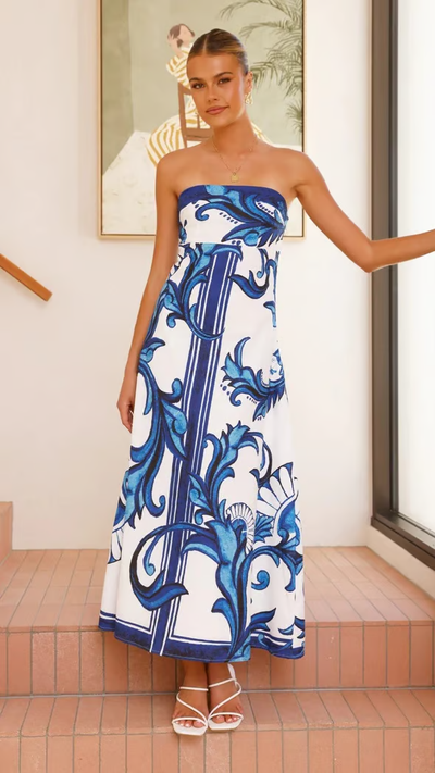Iris™ | Robe Tube Vintage Imprimée