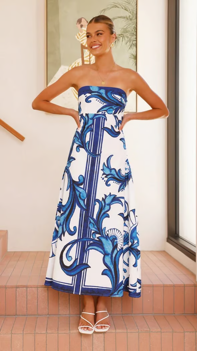 Iris™ | Robe Tube Vintage Imprimée