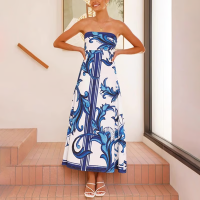 Iris™ | Robe Tube Vintage Imprimée