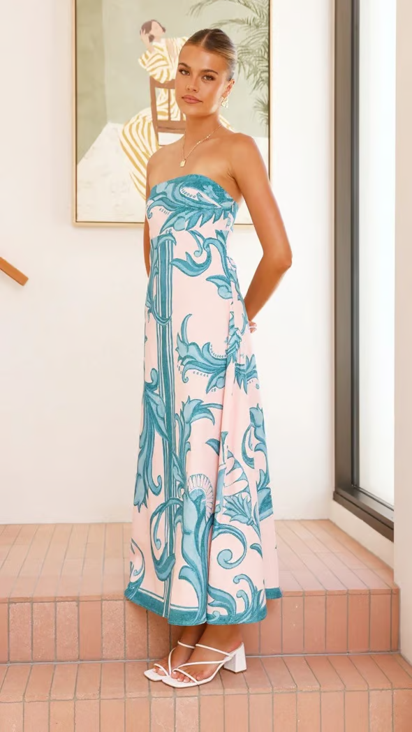 Iris™ | Robe Tube Vintage Imprimée