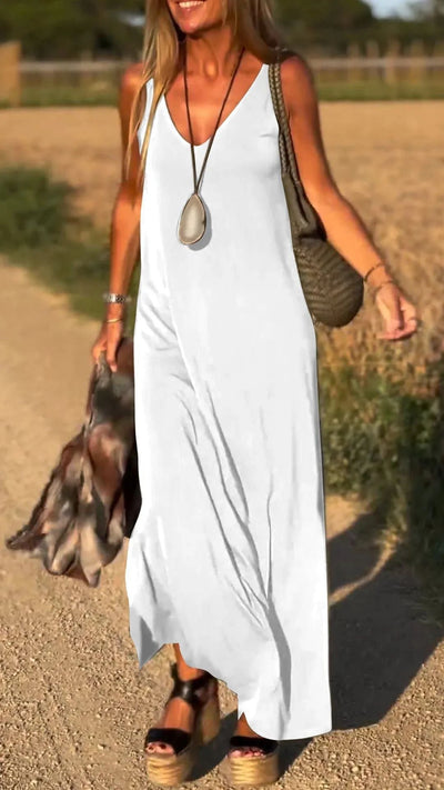 Isadora™ | Robe De Soirée Longue Élégante Blanche Chic