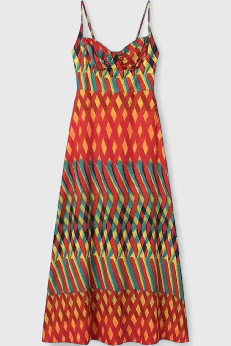 Janis™ | Robe Maxi avec Imprimé Artistique